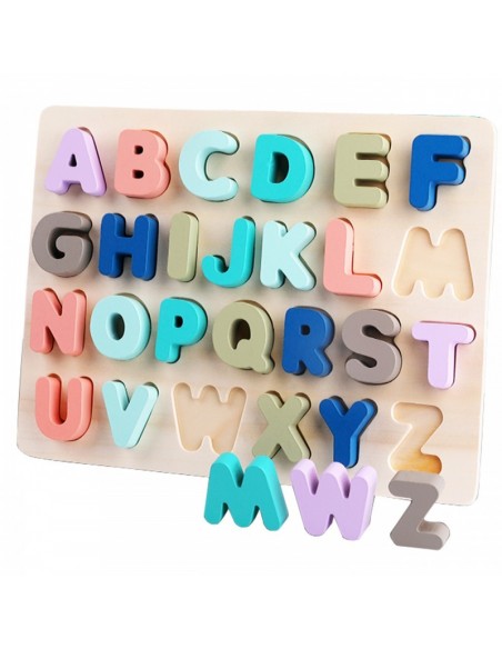 Pastelowa układanka alfabet