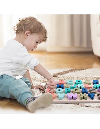 Pastelowa układanka alfabet