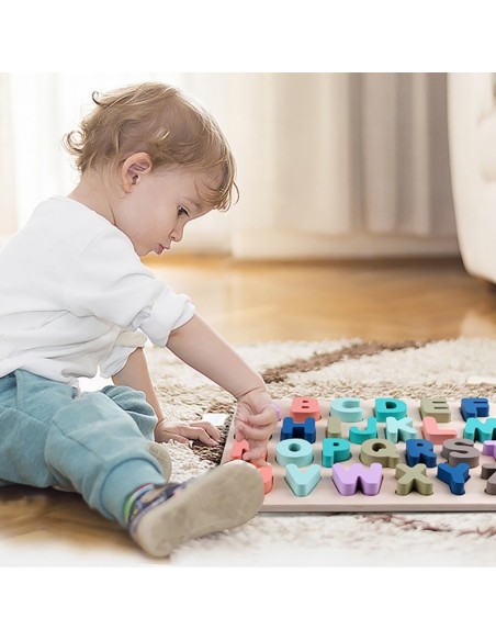 Pastelowa układanka alfabet