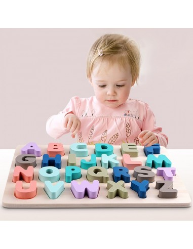 Pastelowa układanka alfabet