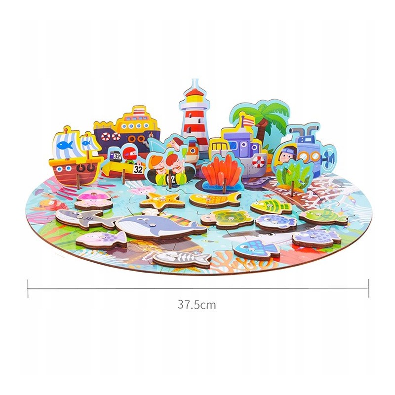 Rybki do łowienia + puzzle w wiaderku