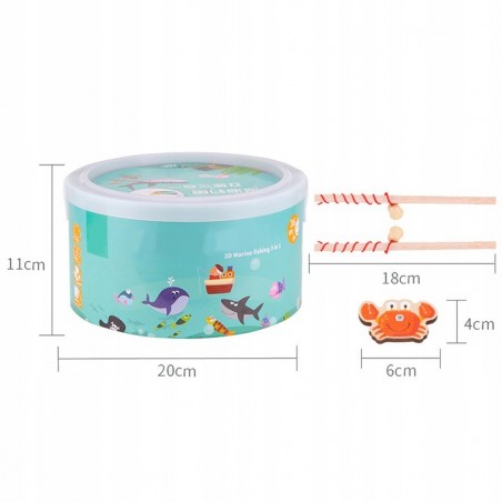 Rybki do łowienia + puzzle w wiaderku