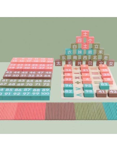 Klocki i patyczki nauka liczenia 