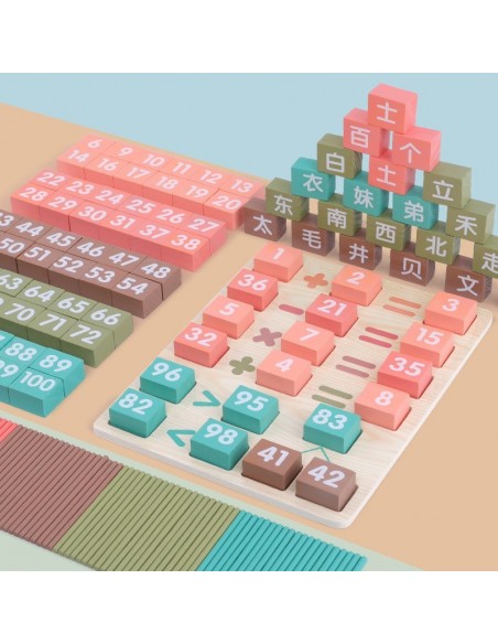 Klocki i patyczki nauka liczenia 