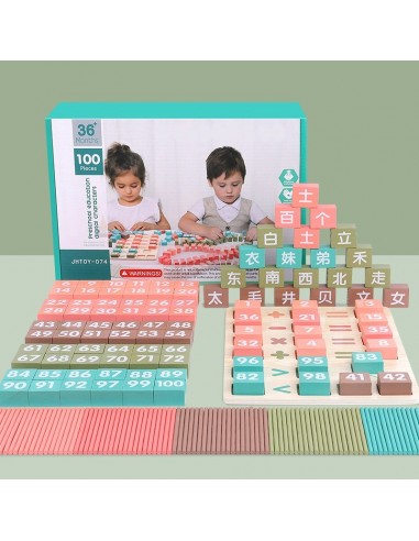 Klocki i patyczki nauka liczenia 