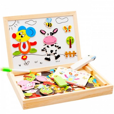 Edukacyjna tablica z magnesami farma skrzynka