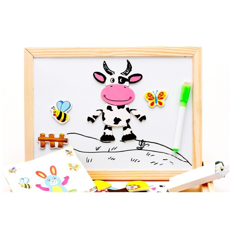 Edukacyjna tablica z magnesami farma skrzynka