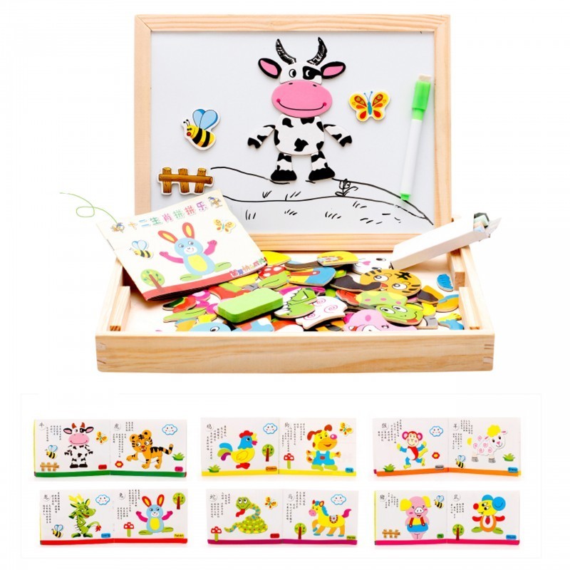 Edukacyjna tablica z magnesami farma skrzynka