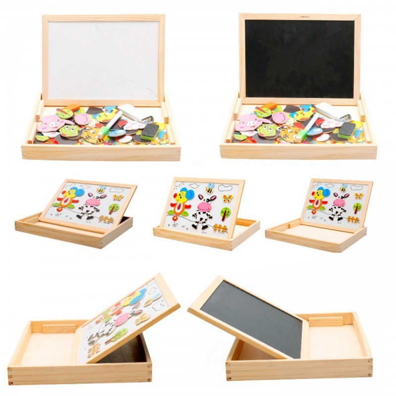 Edukacyjna tablica z magnesami farma skrzynka