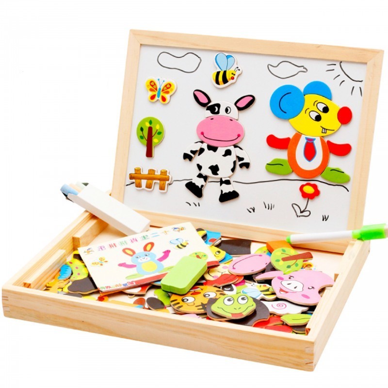 Edukacyjna tablica z magnesami farma skrzynka