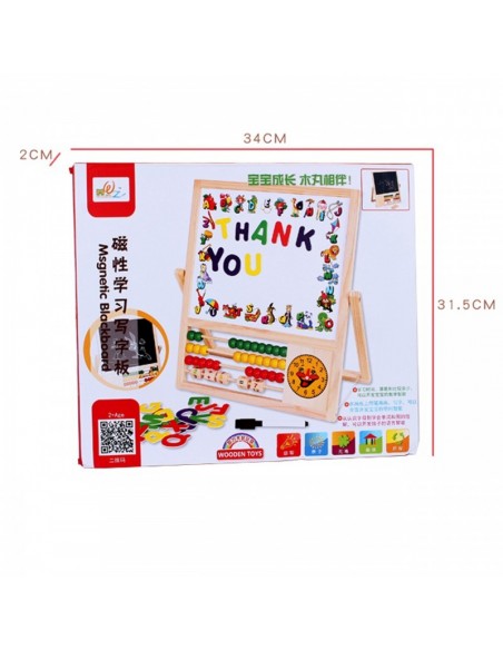 Tablica magnetyczna z liczydłem i zegarem