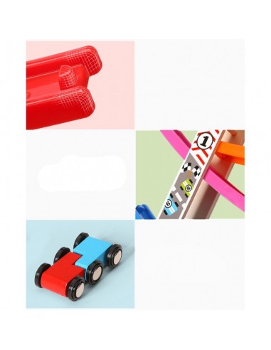 Duża kolorowa zjeżdżalnia 7-torowa 