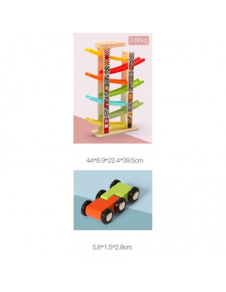 Duża kolorowa zjeżdżalnia 7-torowa 