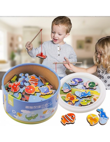 Puzzle magnetyczne do łowienia farma 3D