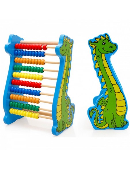 Kolorowe liczydło drewniane smok