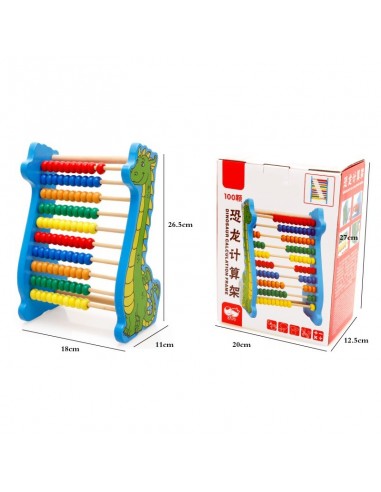 Kolorowe liczydło drewniane smok
