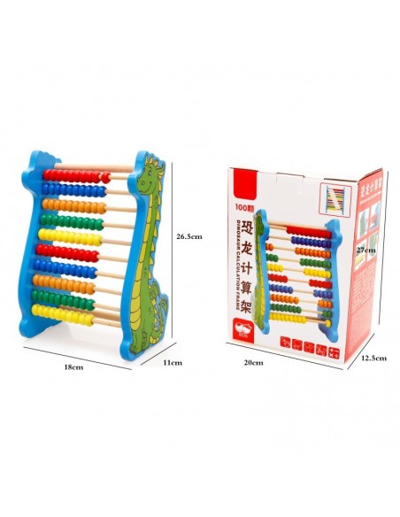 Kolorowe liczydło drewniane smok