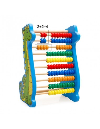 Kolorowe liczydło drewniane smok