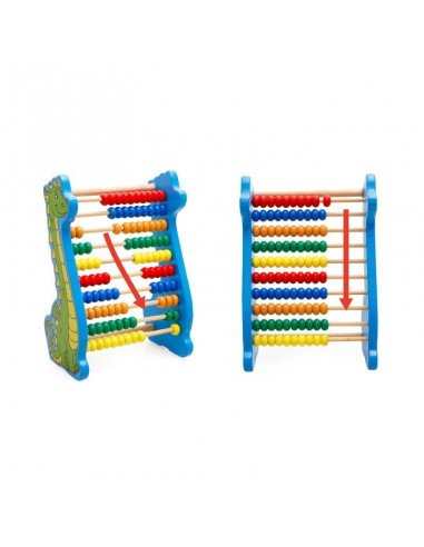 Kolorowe liczydło drewniane smok