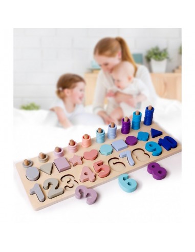 Nakładanka liczby i kształty 3w1