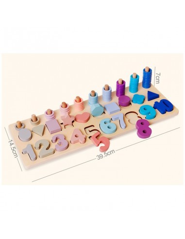 Nakładanka liczby i kształty 3w1