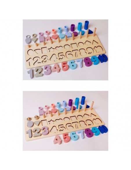 Nakładanka liczby i kształty 3w1