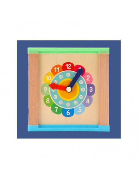 Duża drewniana kostka edukacyjna 5w1 labirynt