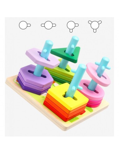 Duża drewniana kostka edukacyjna 5w1 labirynt