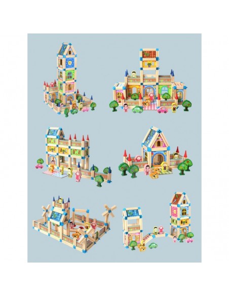 Duże klocki domek pałac 268 elementów