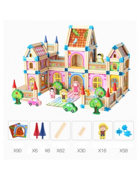 Duże klocki domek pałac 268 elementów