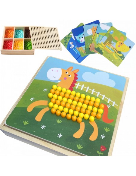 Drewniana gra grzybki Farma