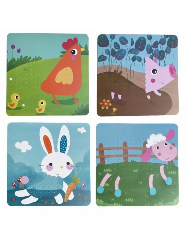 Drewniana gra grzybki Farma