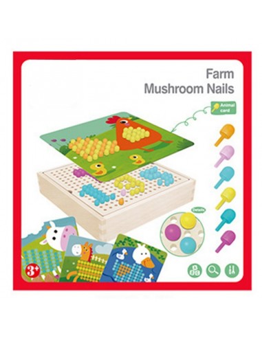 Drewniana gra grzybki Farma