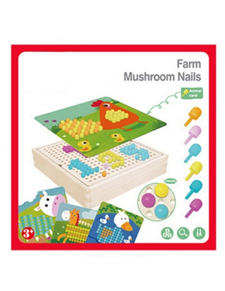 Drewniana gra grzybki Farma