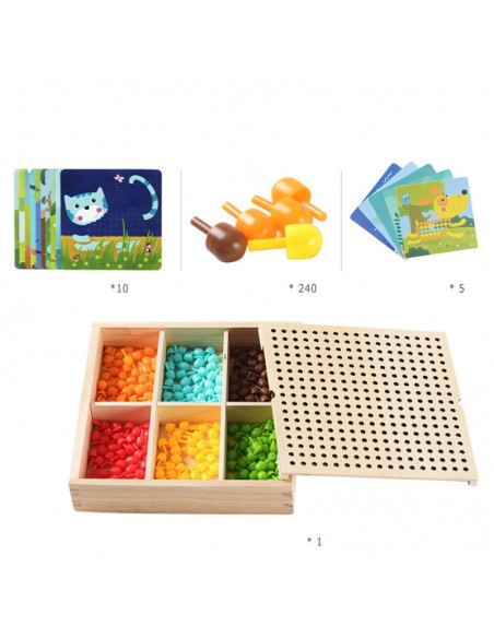 Drewniana gra grzybki Farma