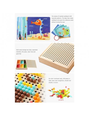 Drewniana gra grzybki Farma