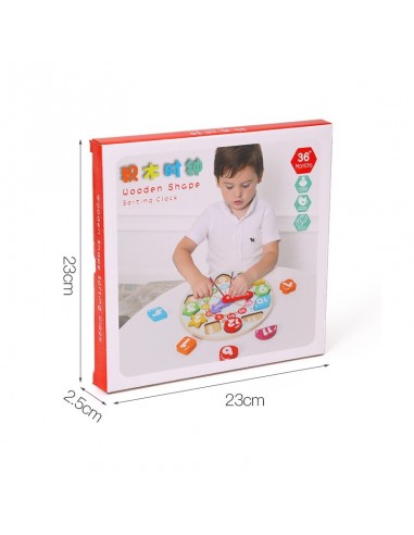 Drewniany zegar edukacyjny nauka liczenia