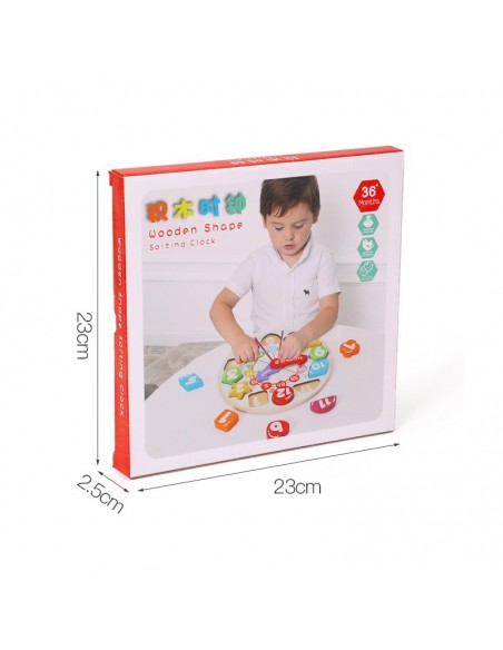 Drewniany zegar edukacyjny nauka liczenia