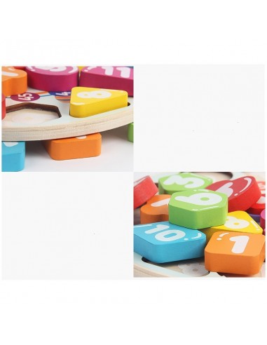 Drewniany zegar edukacyjny nauka liczenia