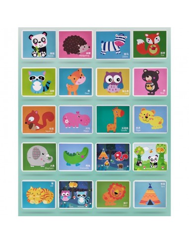 Edukacyjna tablica z magnesami las zwierzęta