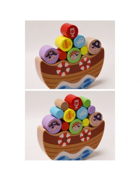 Gra zręcznościowa balansujący drewniany statek