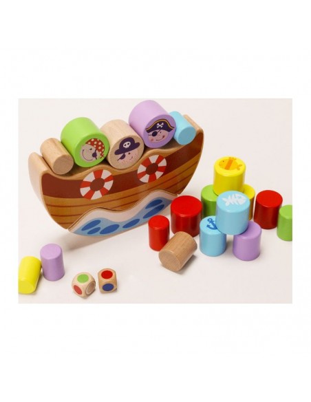 Gra zręcznościowa balansujący drewniany statek