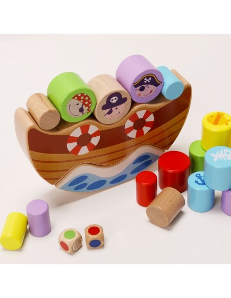 Gra zręcznościowa balansujący drewniany statek