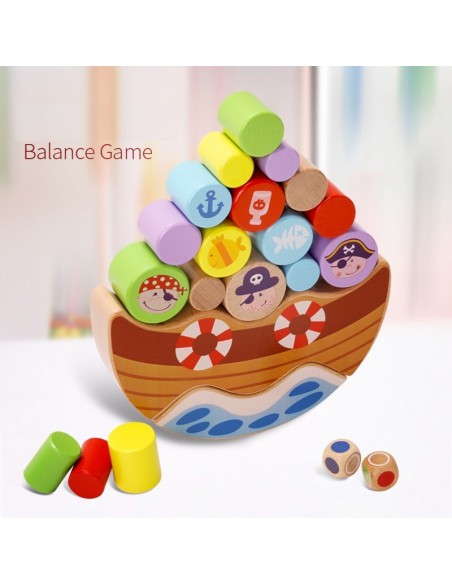 Gra zręcznościowa balansujący drewniany statek