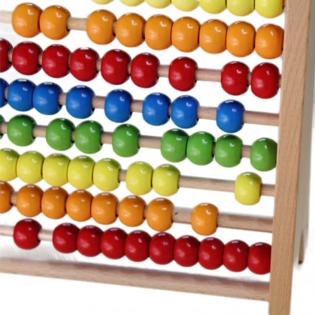 Duże kolorowe liczydło drewniane tęcza