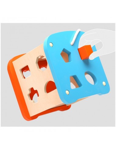 Duża drewniana kostka edukacyjna sorter