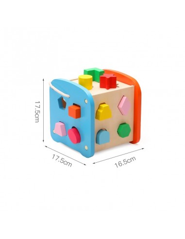 Duża drewniana kostka edukacyjna sorter