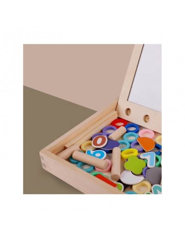 Drewniana tablica magnetyczna skrzynka nauka liczenia