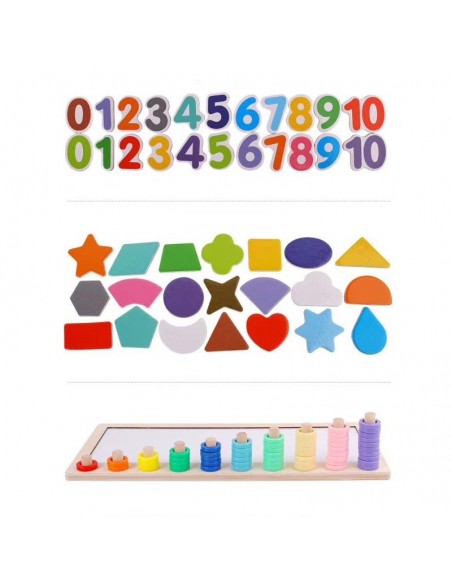 Drewniana tablica magnetyczna skrzynka nauka liczenia
