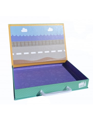 Puzzle magnetyczne pojazdy w walizce tablica